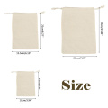 100% cotton muslin fabric jewelry pouch private label eco friendly gift packaging bags printed canvas jewelry pouch bag